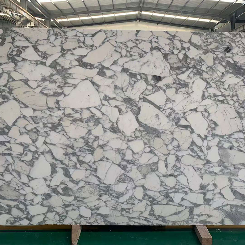 Grand rebord de plancher de table basse en pierre naturelle en marbre blanc