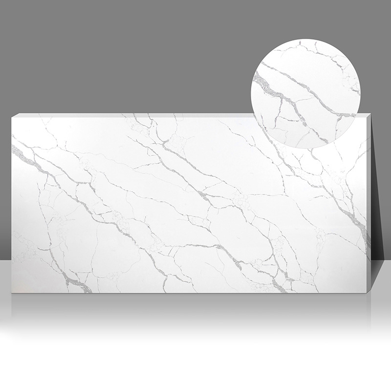Fish Maw White Quartz Stone Résistant aux rayures et aux hautes températures