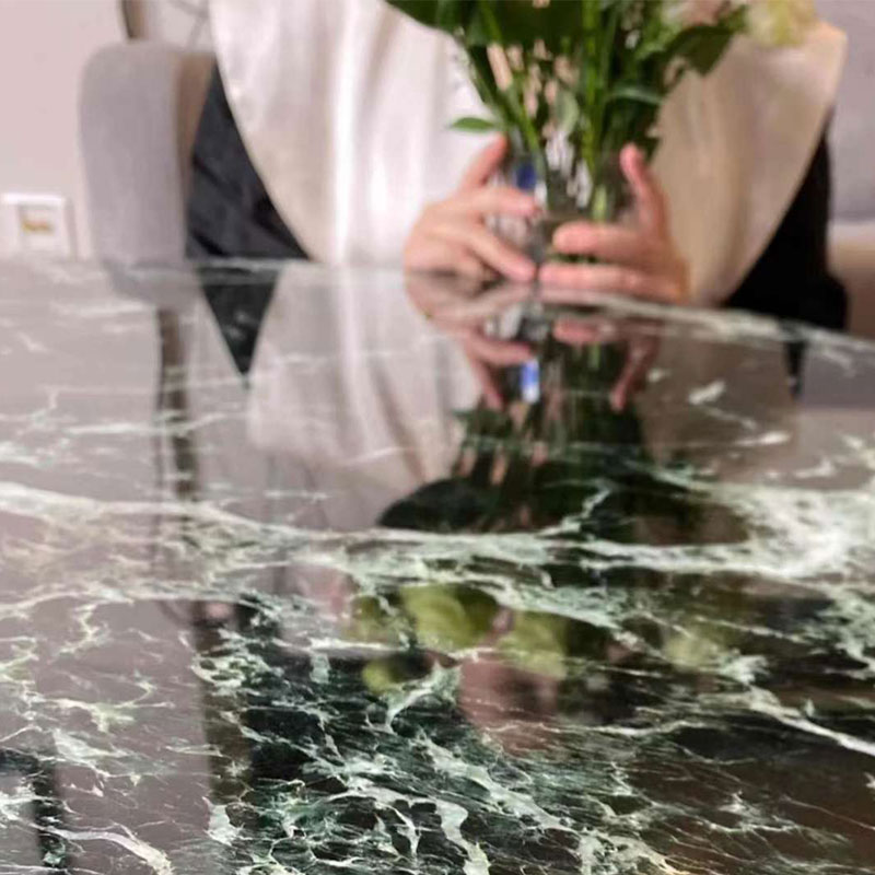Vente en gros de comptoirs de carreaux de dalle de marbre vert foncé Prada