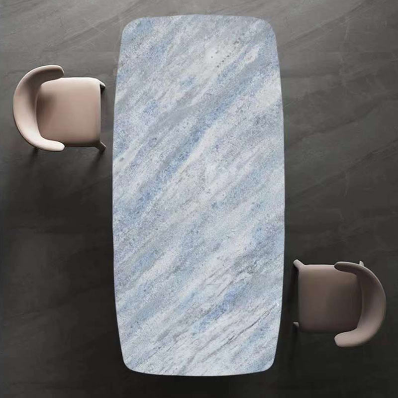 Table de dalle de style nordique en marbre bleu brésilien Aura Crystal