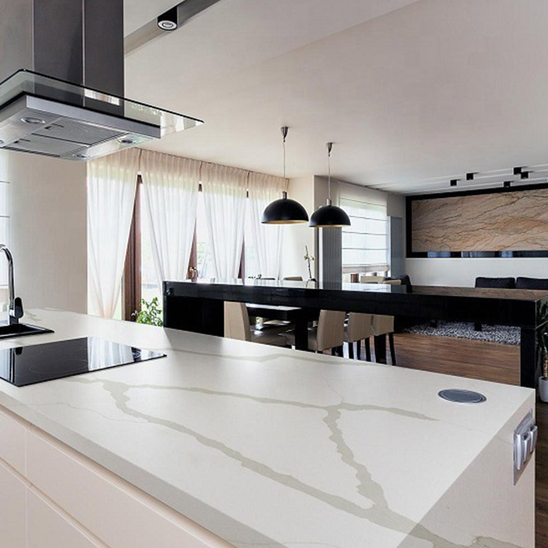 Fournisseurs de comptoirs de cuisine en quartz à l'aspect de marbre blanc en gros