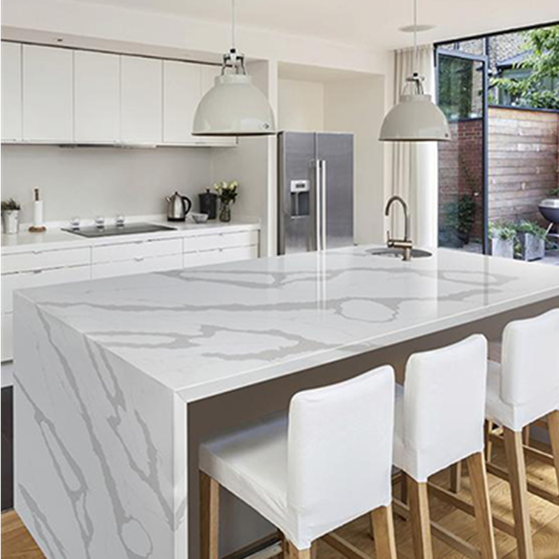 Fournisseurs de comptoirs de cuisine en quartz à l'aspect de marbre blanc en gros