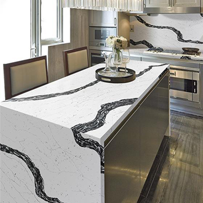 Fournisseurs de comptoirs de cuisine en quartz à l'aspect de marbre blanc en gros