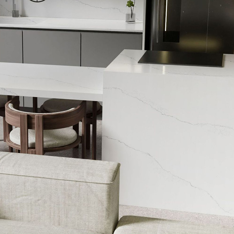 Calacatta White Marble Quartz Slab Carreaux de porcelaine Consulter le prix