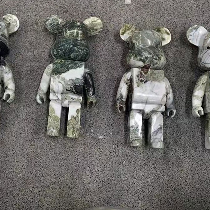 Les figurines d'animaux en marbre d'ours violents personnalisent la vente en gros