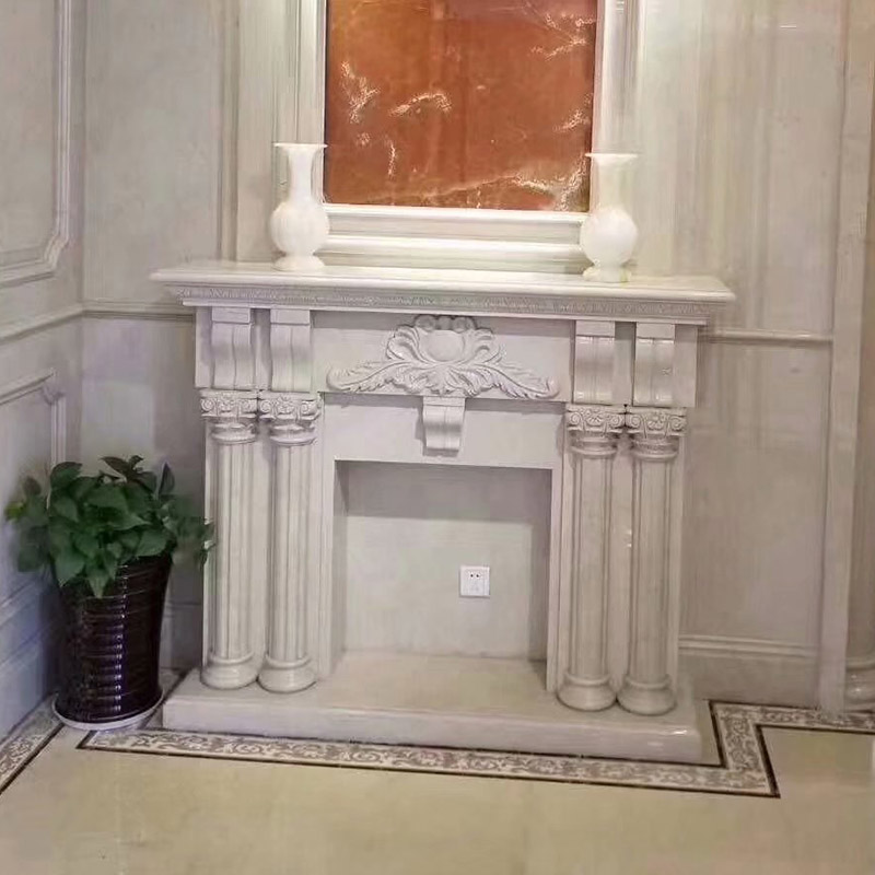 Cheminée en marbre Surround Mantel Wall One Piece Wholesale