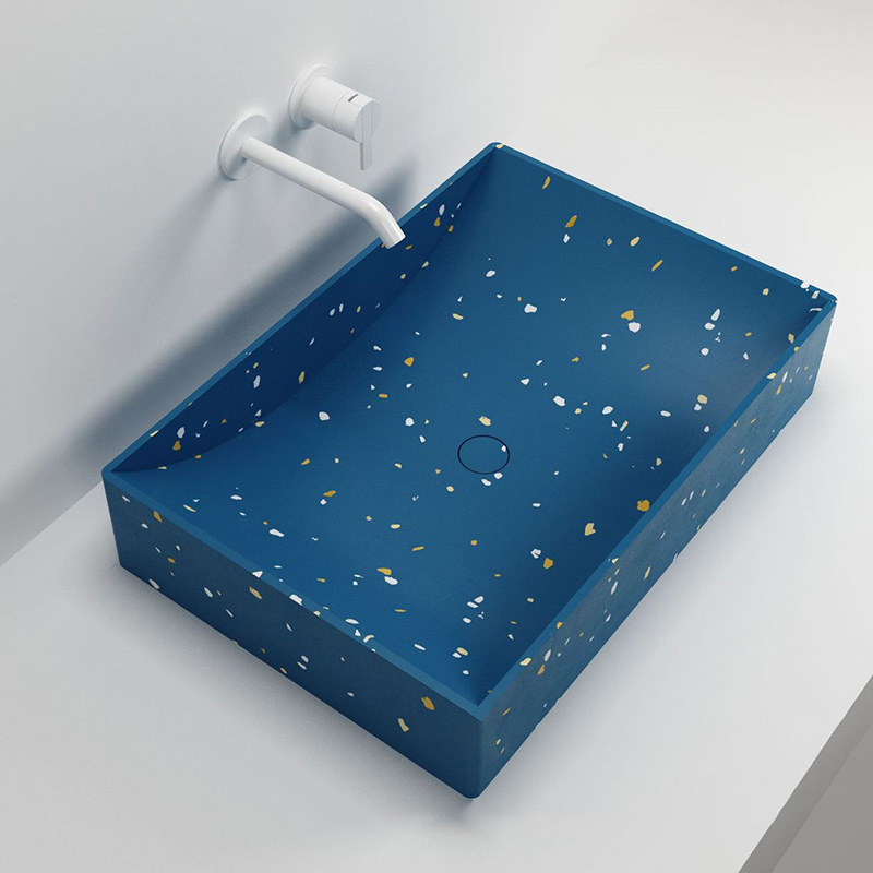 Conceptions de comptoir en marbre de lavabo de salle de bain sur mesure