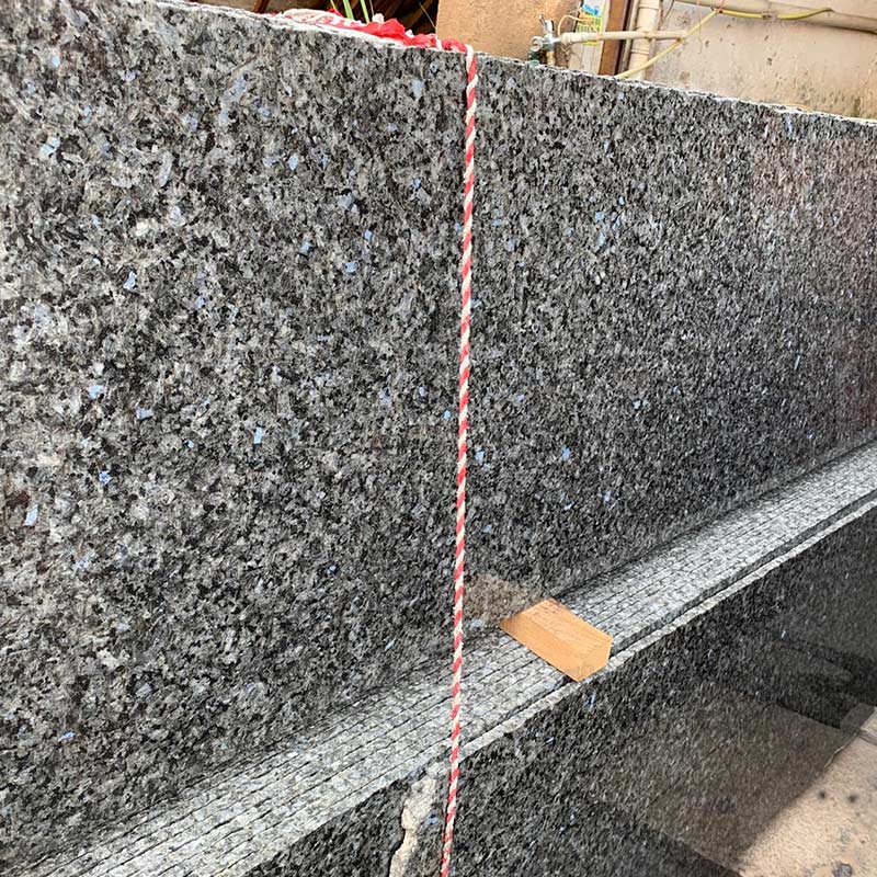 Comptoir de dalle de granit bleu perle