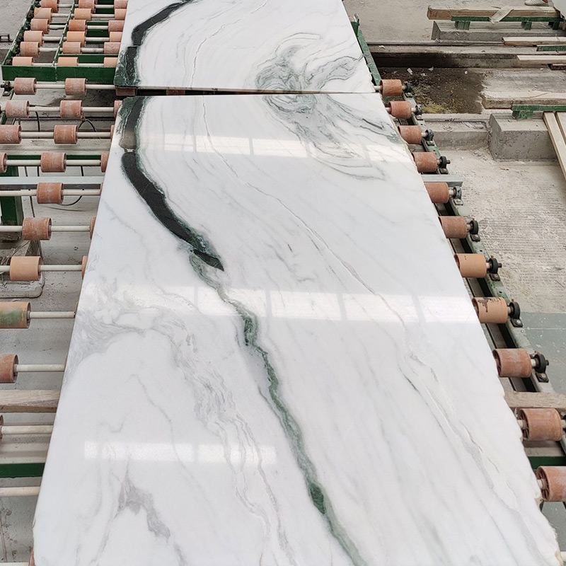 Ventes directes d'usine de tuiles de comptoir de dalle de jade noir et blanc