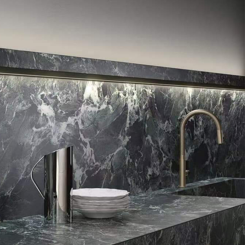 Nouveau Carreaux Prada Vert Dalle Plancher Comptoir KitchenStone