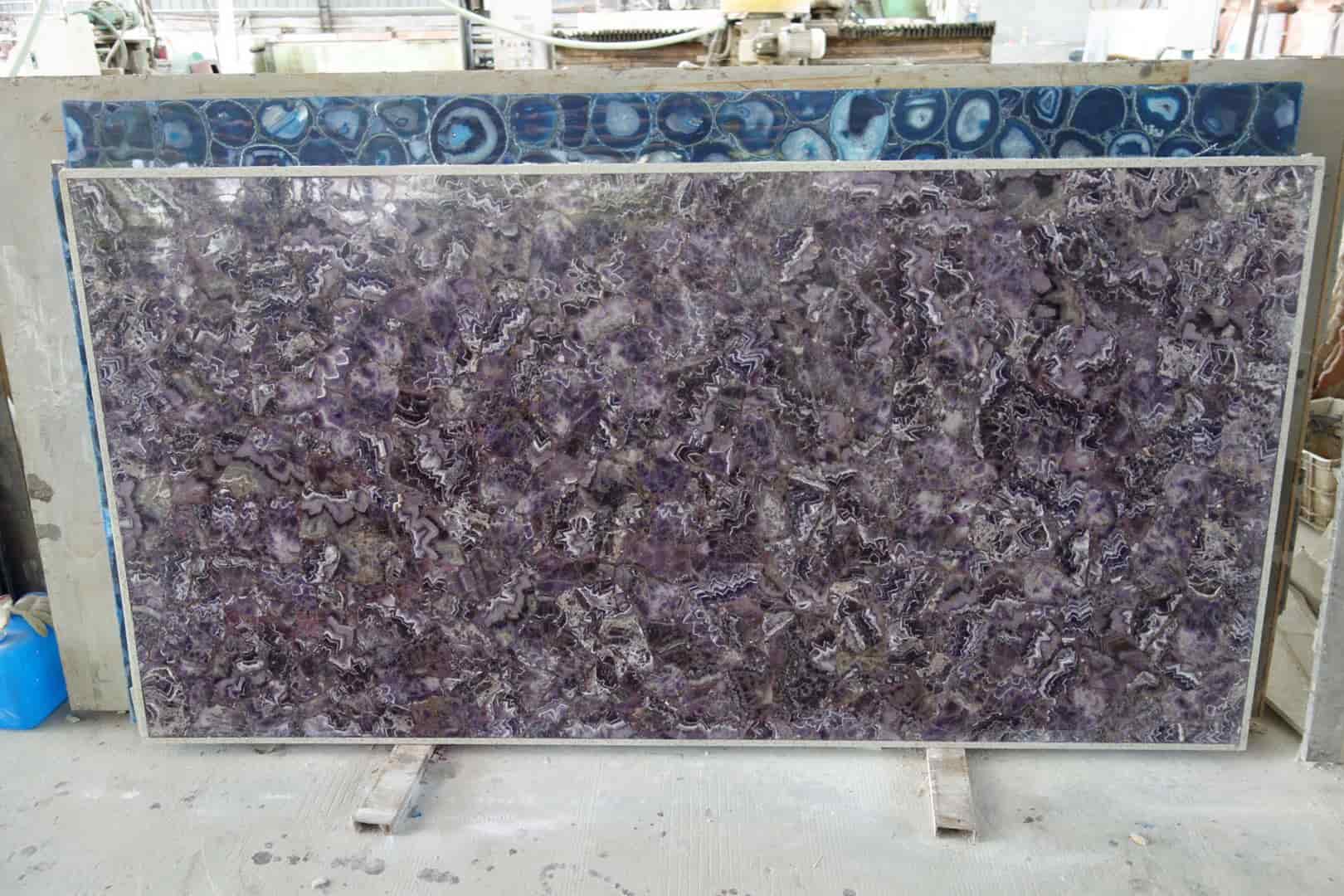 Fournisseurs de dalles de pierres semi-précieuses de quartz de cristal violet