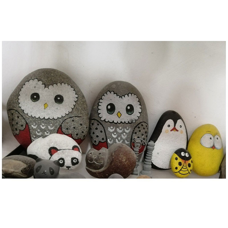Sculpté à la main petite figurine de hibou en marbre cadeaux de Pâques Animal