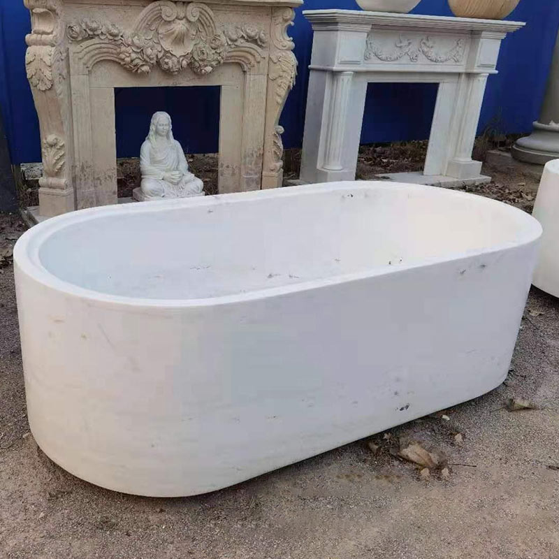 Fournisseurs de baignoires en marbre blanc autoportants cultivés Calacatta