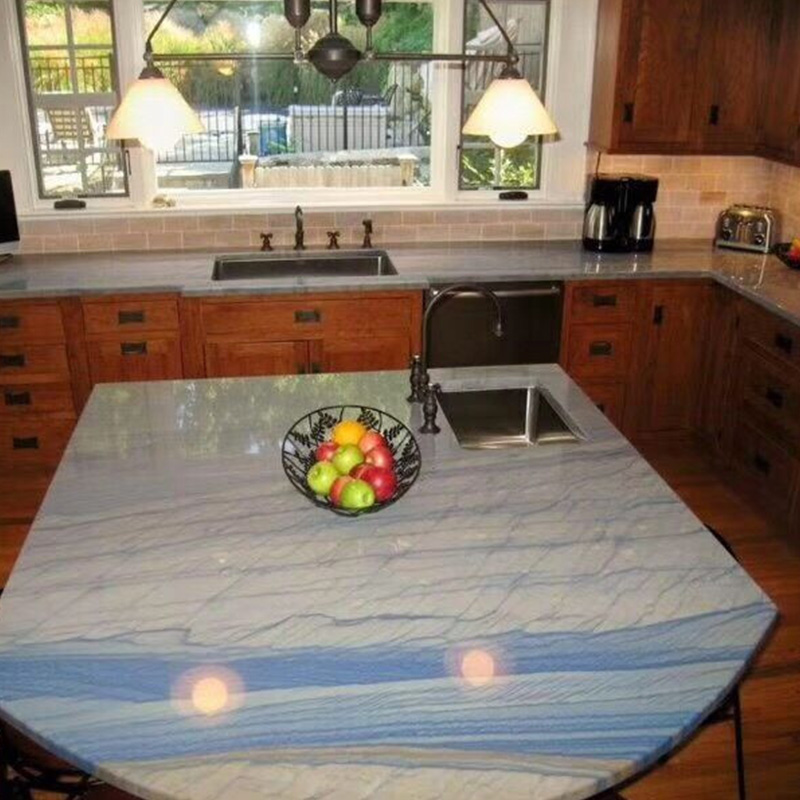 Dalle Marbre Bleu Ciel Gran Fond Comptoir Mur Table Basse Plancher