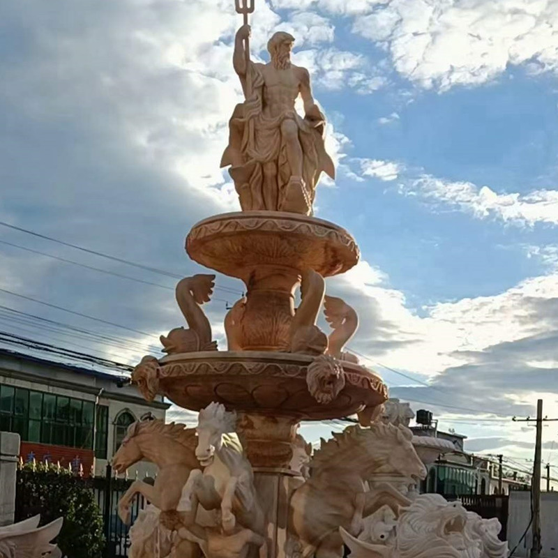 Fontaine d'eau en marbre extérieure pour la maison et le jardin Personnaliser