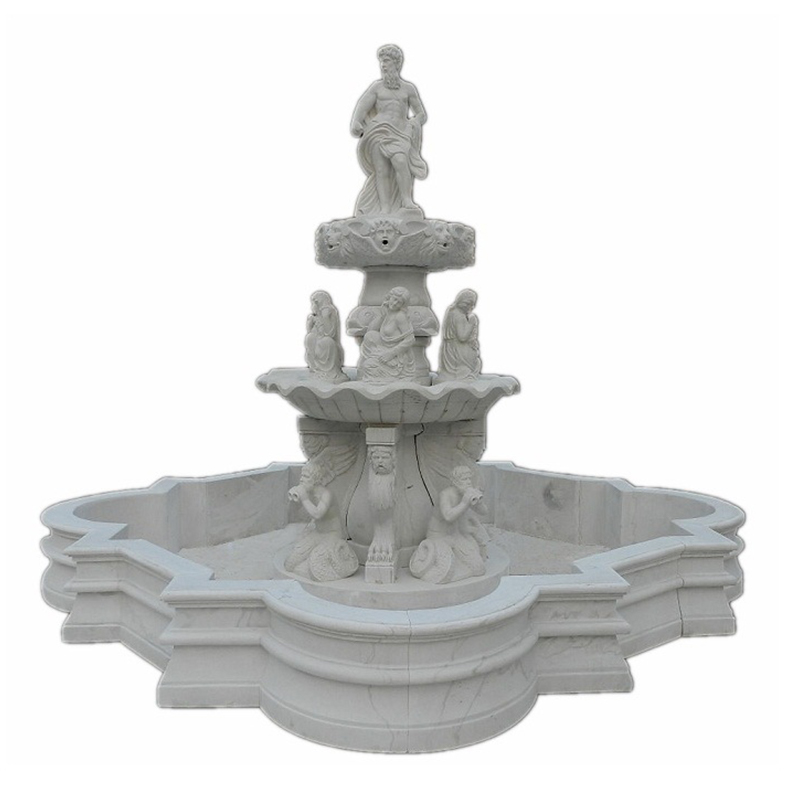 Fontaine d'eau en marbre extérieure pour la maison et le jardin Personnaliser