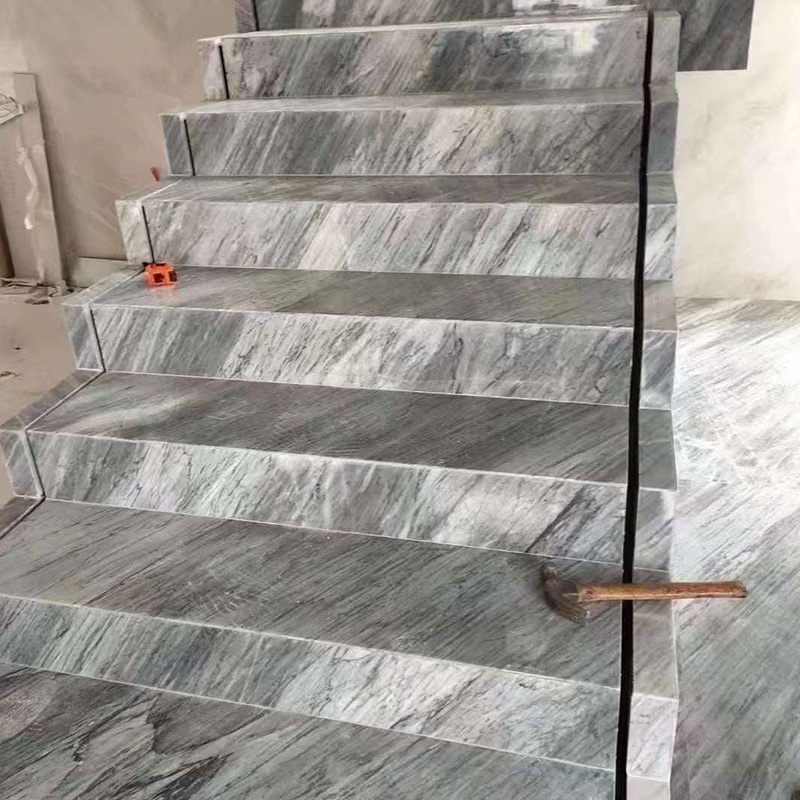 Fond De Carrelage D'escalier En Marbre Gris Florence