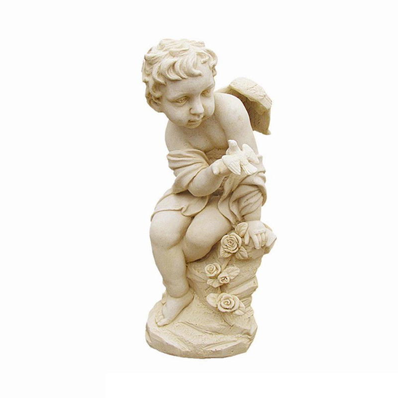 sculpture sur marbre enfant ange portrait statues de jardin en pierre