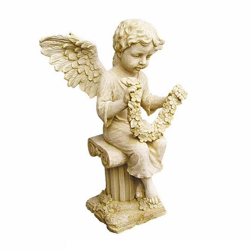 sculpture sur marbre enfant ange portrait statues de jardin en pierre