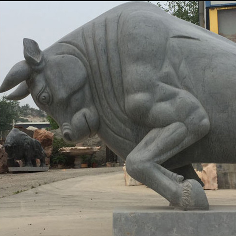 Statues de vache en marbre pour jardin extérieur