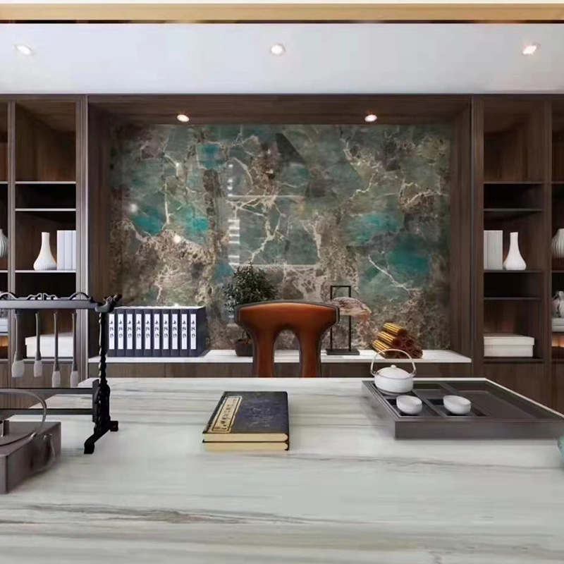 Dalle de marbre vert Amazon luxe