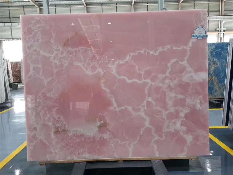Comptoirs en marbre rose onyx