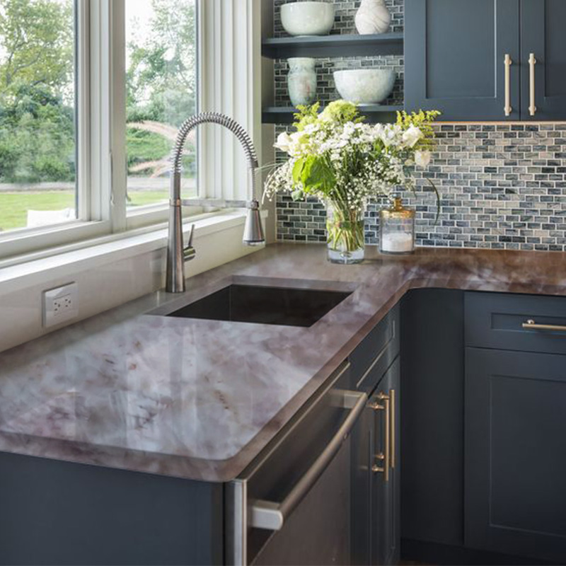 Quartzite Cristal Bordeaux Marron
