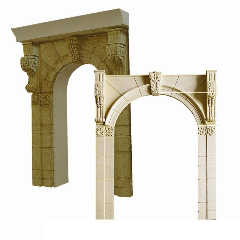 Colonne romaine en arc de marbre, colonnes sculptées
