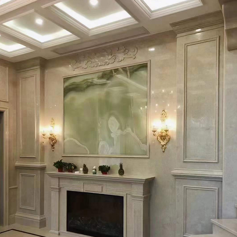 Dalles d'onyx vert jade naturel
