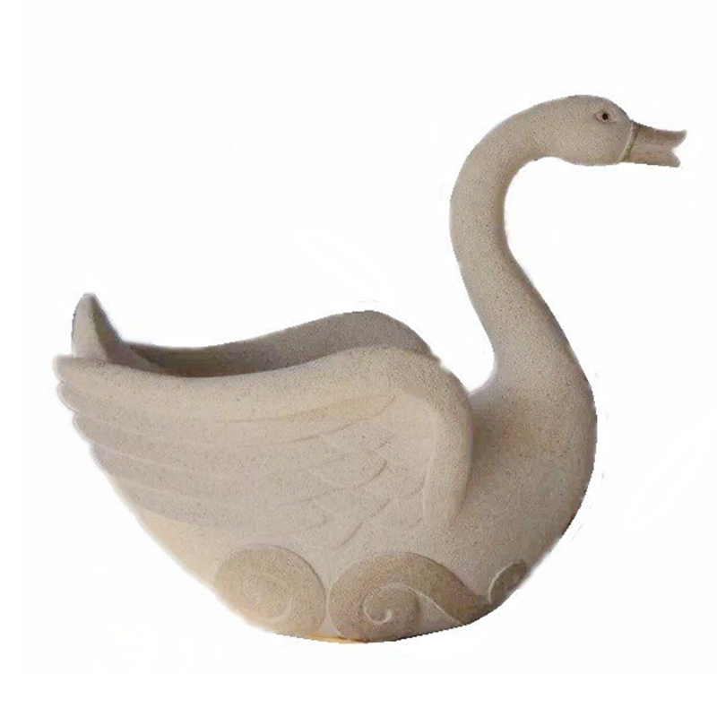 Statue de cygne en granit naturel