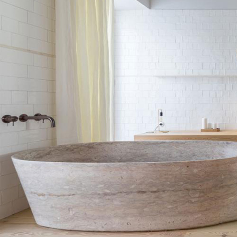 baignoire sur pied baignoire en marbre marron