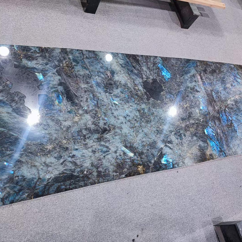Dalle de pierre de luxe bleu émeraude