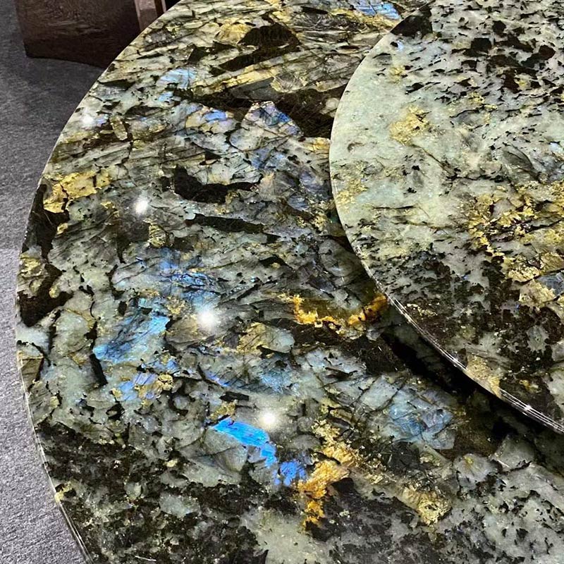 Dalle de pierre de luxe bleu émeraude
