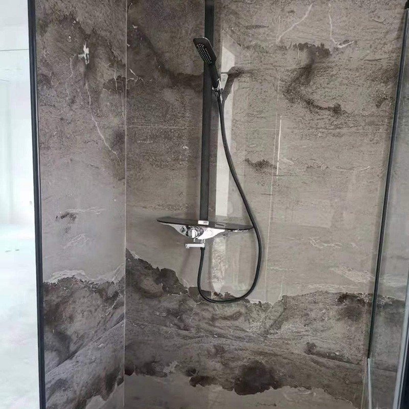 Dalle de marbre à texture d'encre grise antis