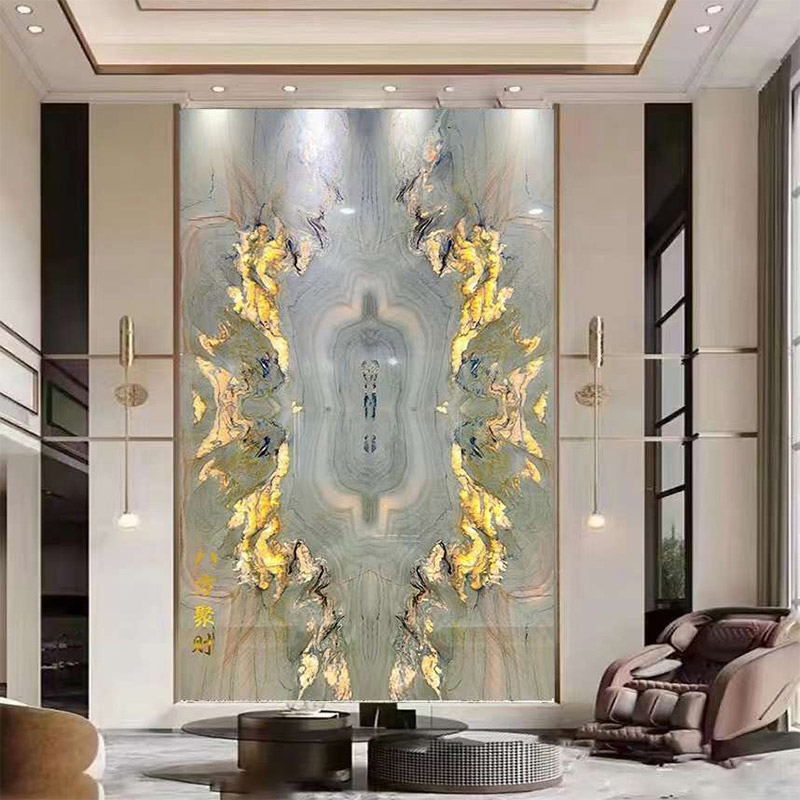 mur de fond de villa en pierre de luxe Fournisseurs