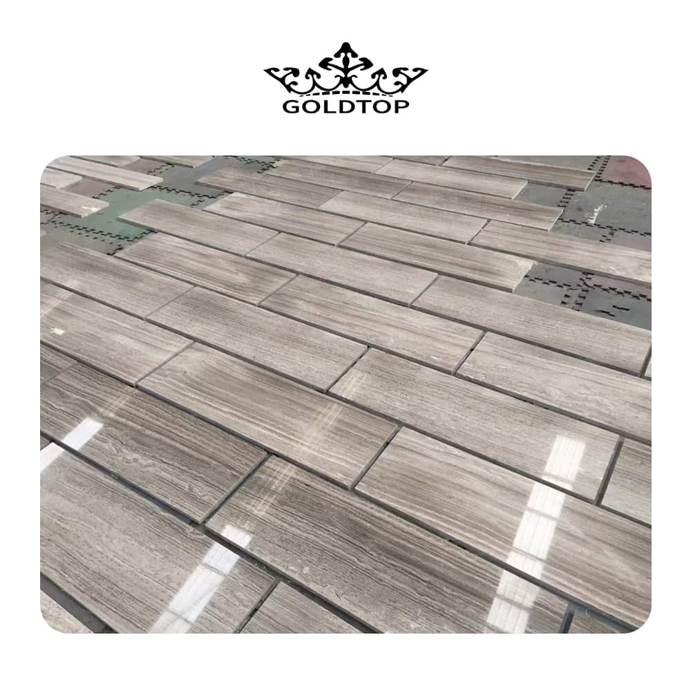 Dalles de carreaux de marbre en bois gris de Chine