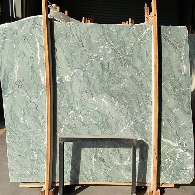 Dalles de marbre vert persan d'Iran