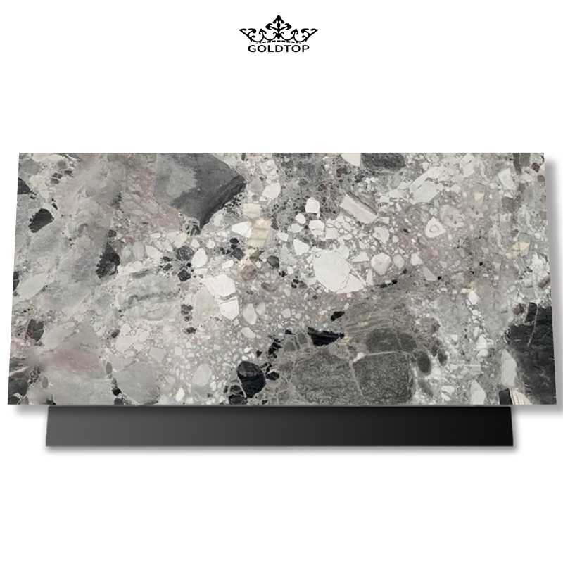 Carrelage de sol en marbre gris Oreo