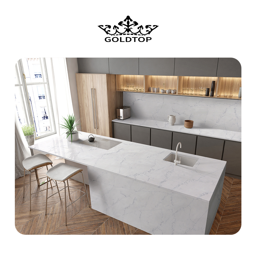 5102 Salerno White Calacatta Quartz Customize Wholesale