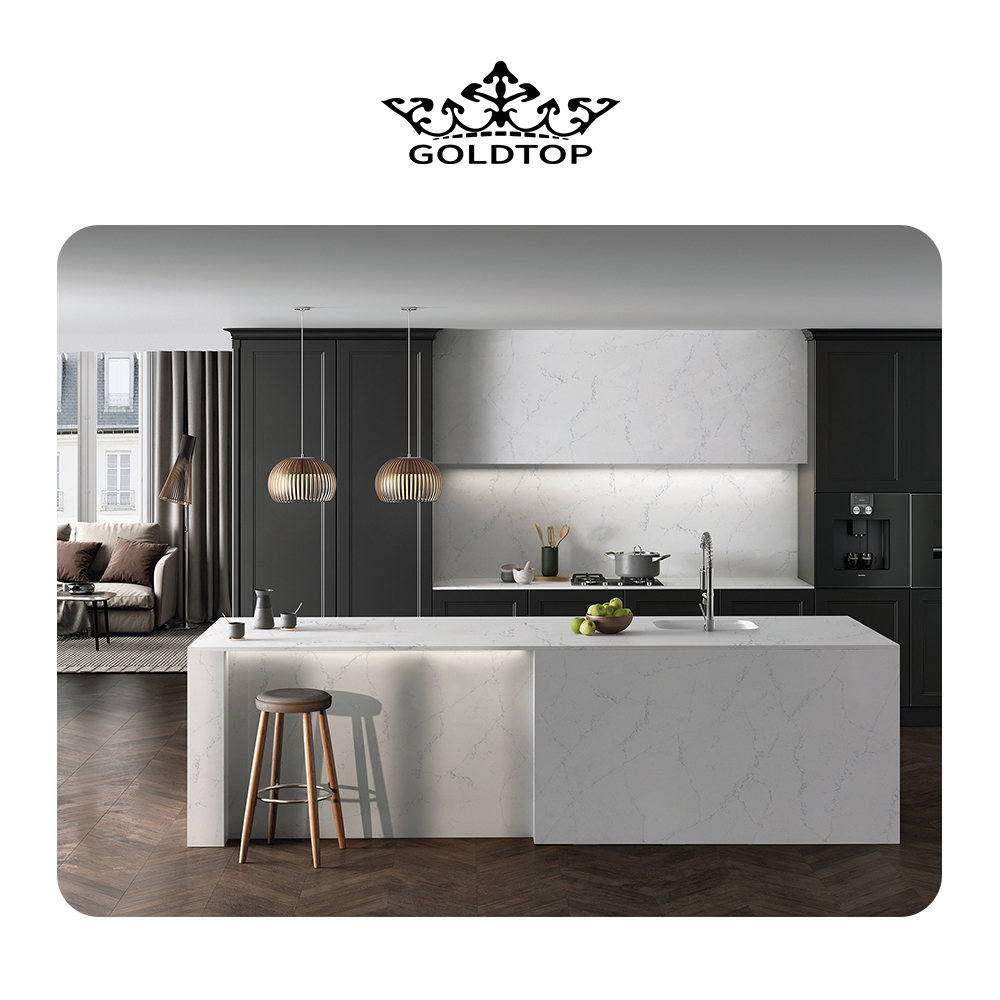 5102 Salerno White Calacatta Quartz Customize Wholesale