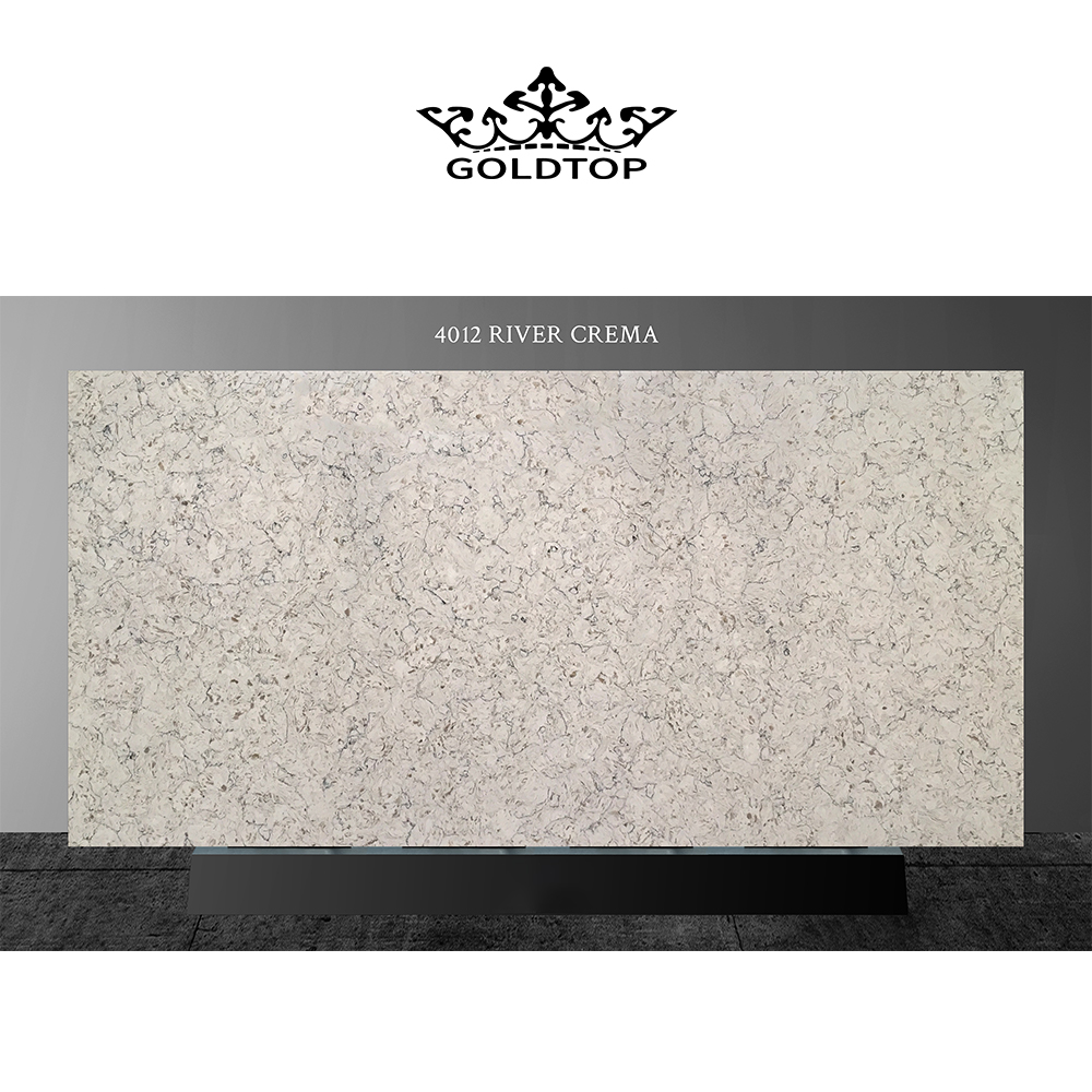 4012 River Crema Marble Quartz Slab