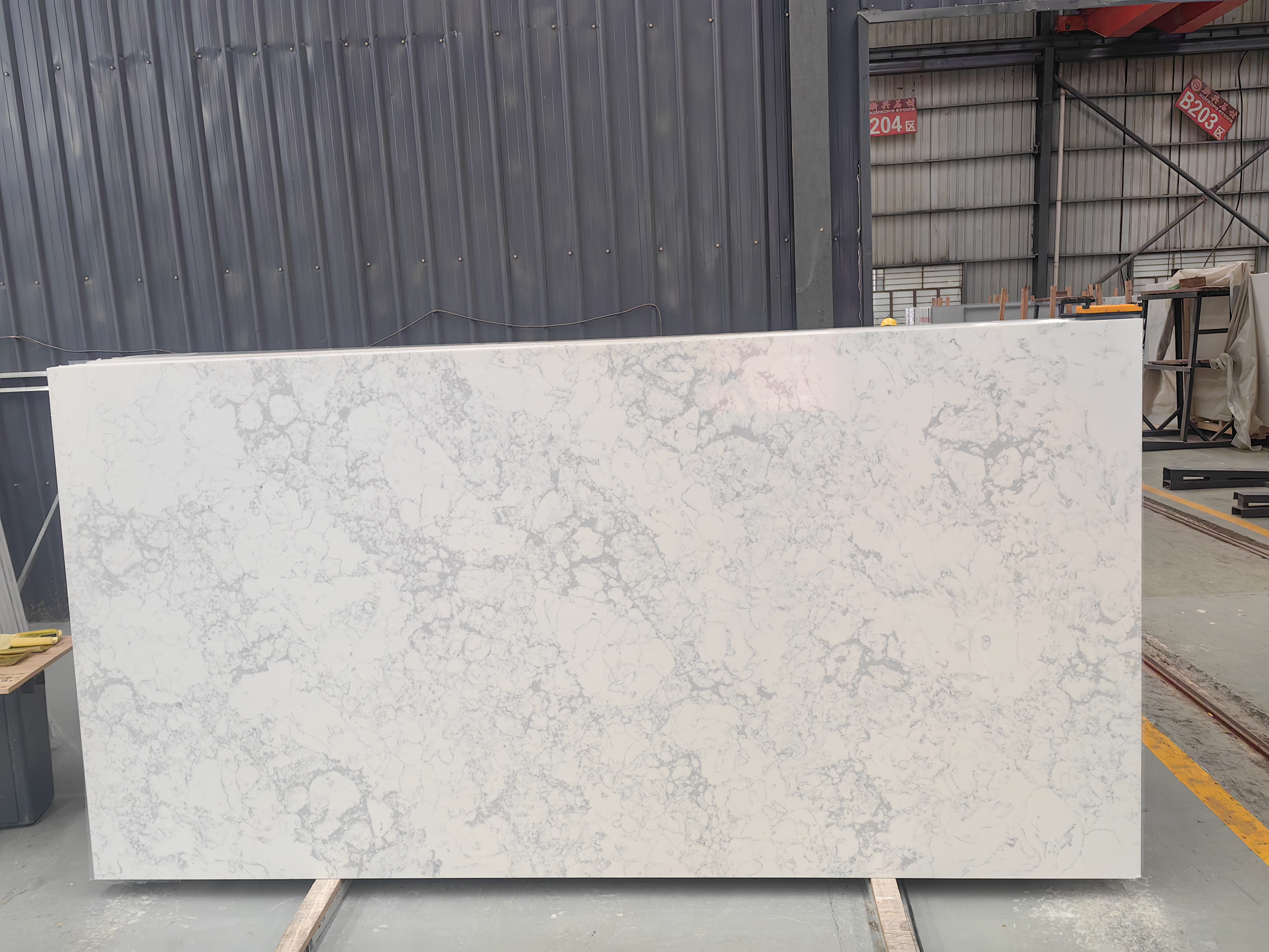 6025 Arabescato Exotic Concrete Quartz Slabs
