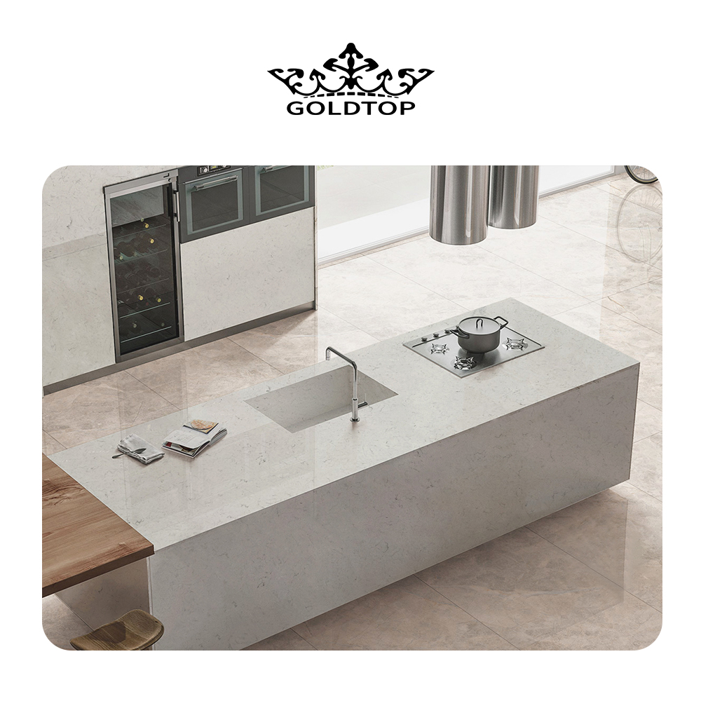 4028 Bianco Romano Marble Quartz Slab