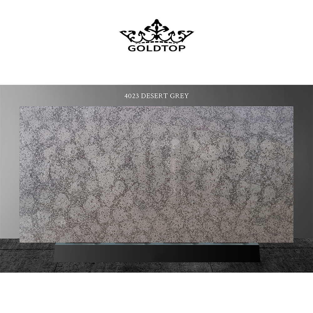 4023 Desert Grey Marble Quartz Slab
