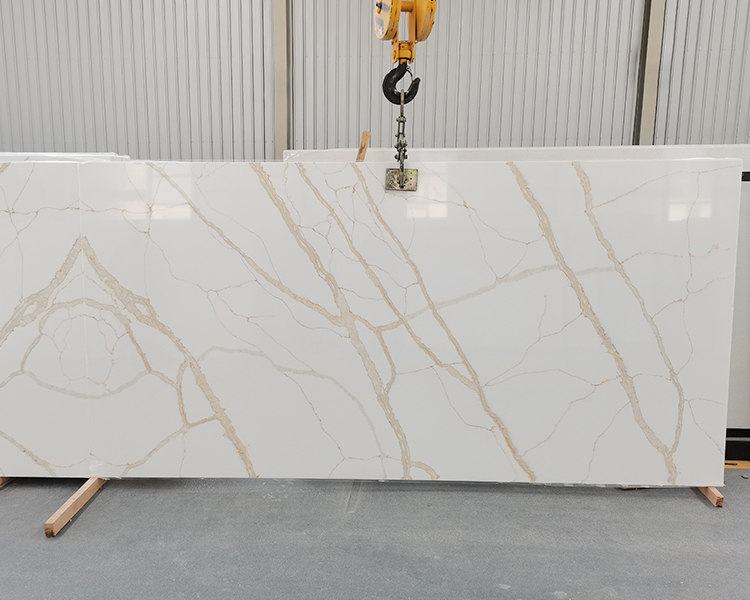 5017 Calacatta Gold Classic White Quartz Countertops