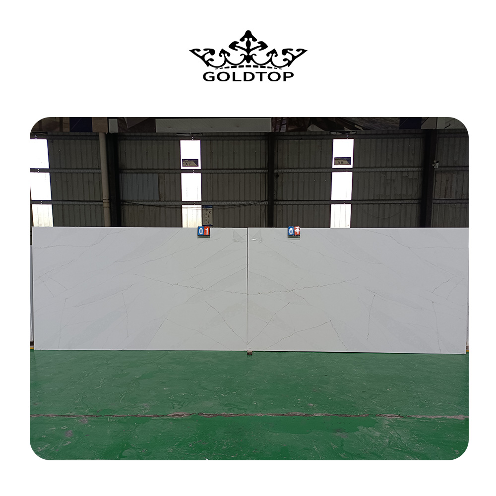 5001 Calacatta Ethereal White Quartz Slabs Countertops