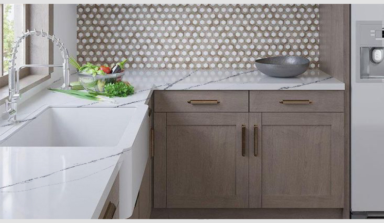 5079 Bella White Calacatta Quartz Countertops Slab