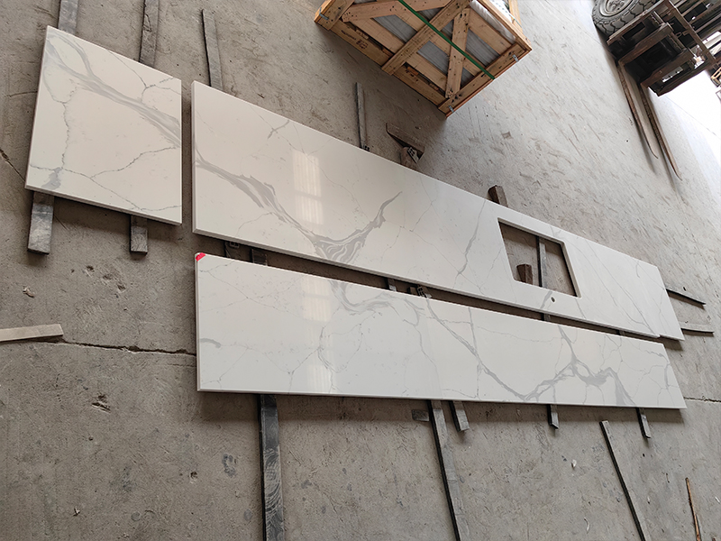 5038 Infiniti White Calacatta Quartz For Kitchen Countertops