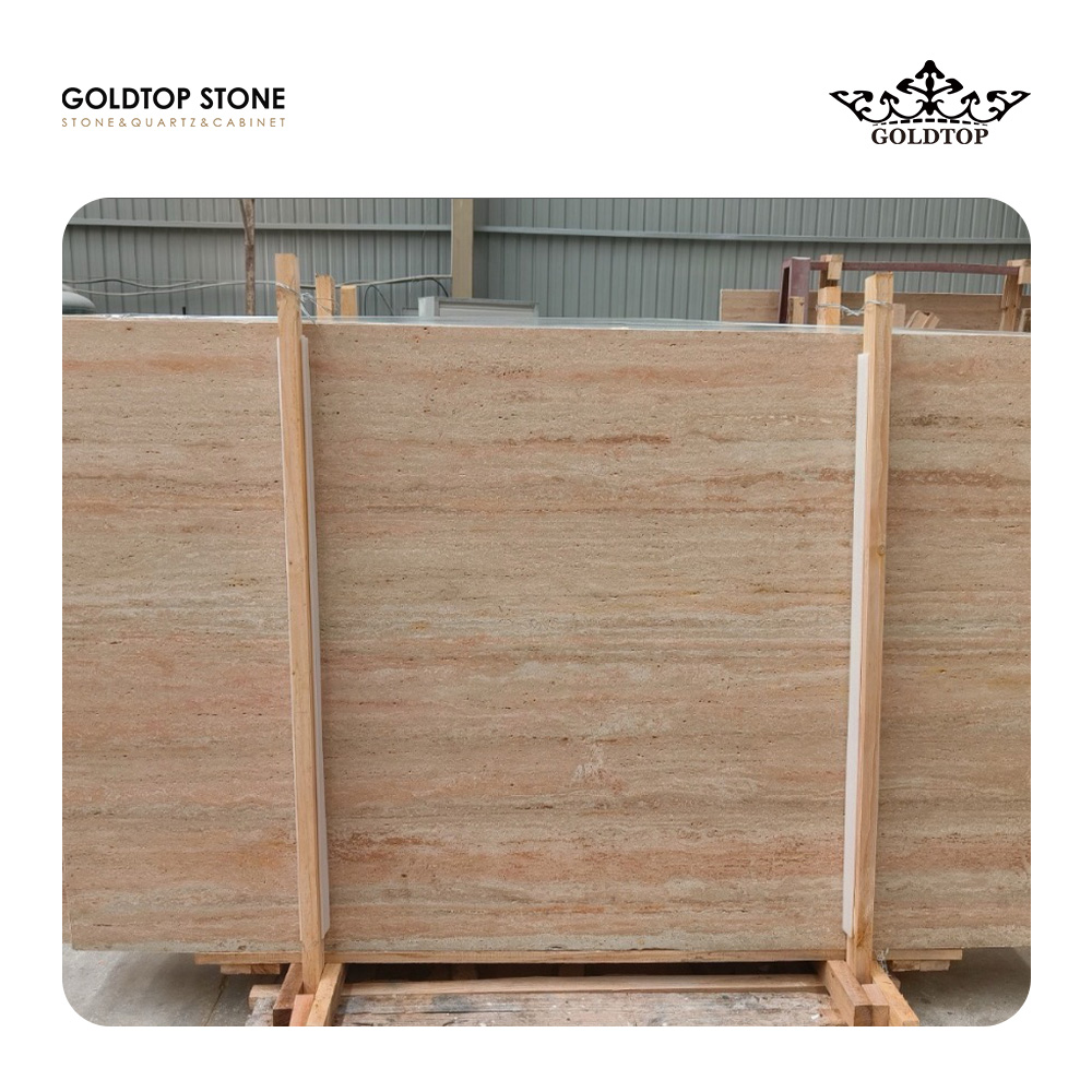 Iranian Pink Travertine Slabs and Tiles