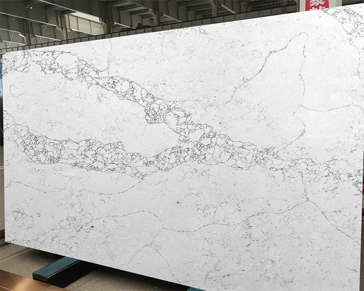 5025 Moon White Calacatta Quartz Countertops Customized